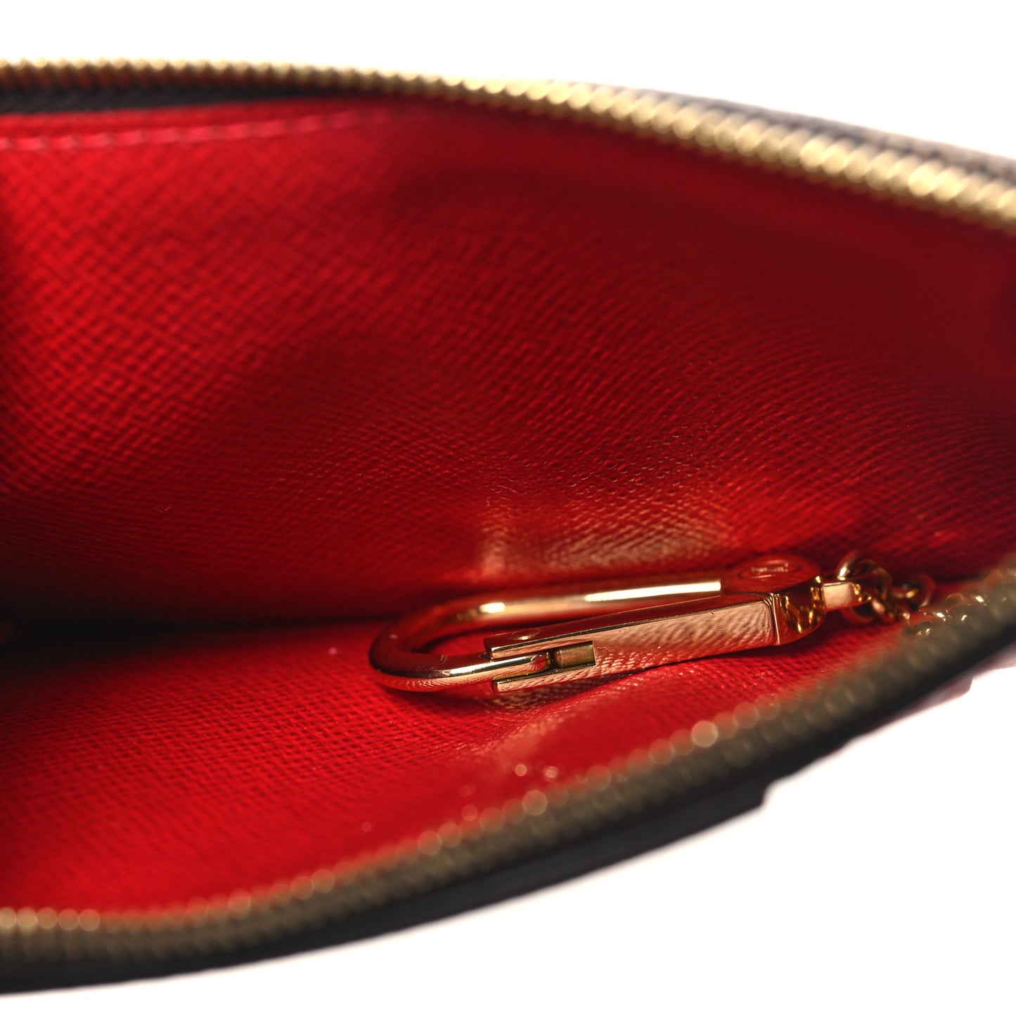 Damier Ebene Recto Verso Card Holder Red