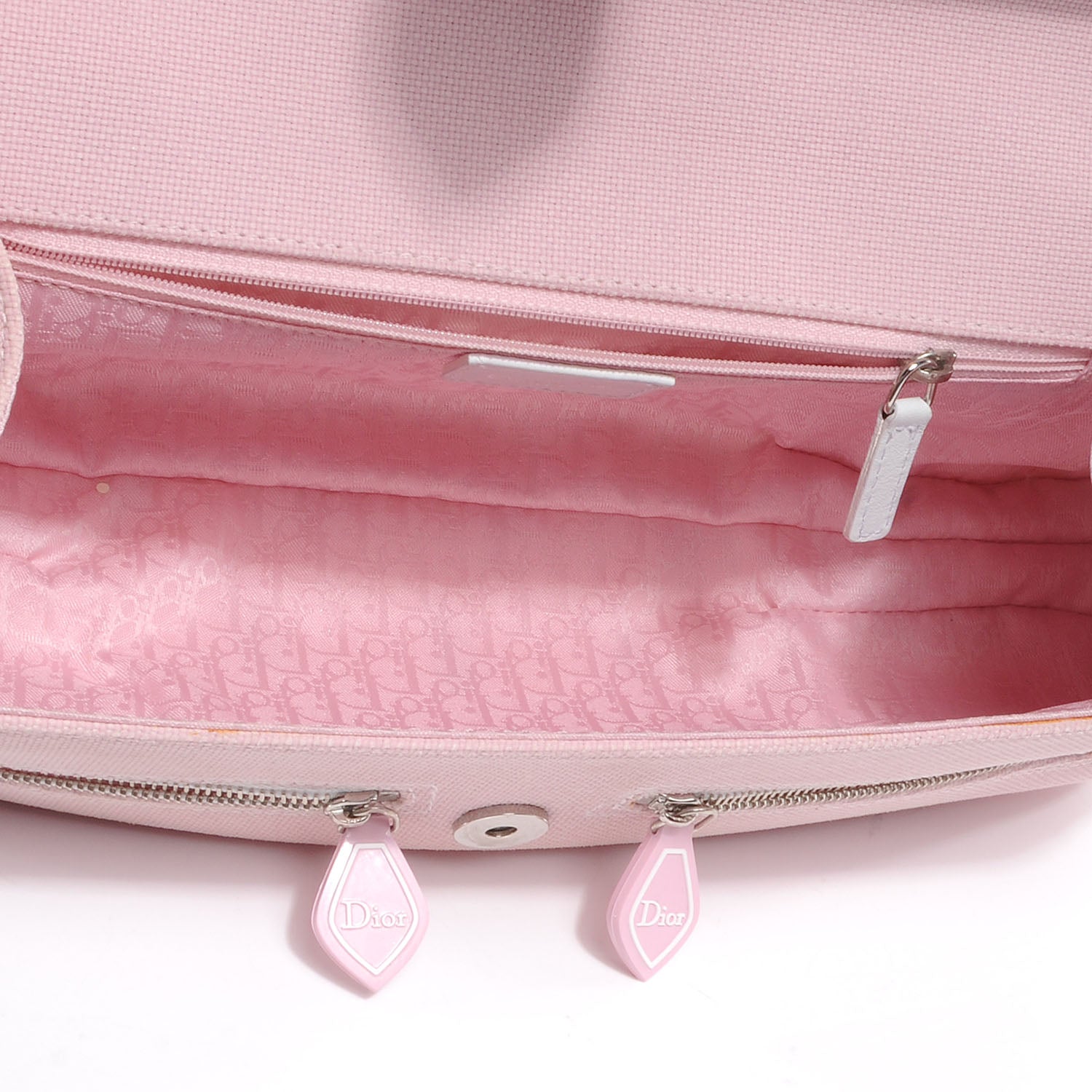 Christian Dior Canvas and Rubber Pink Bag 6 of 10