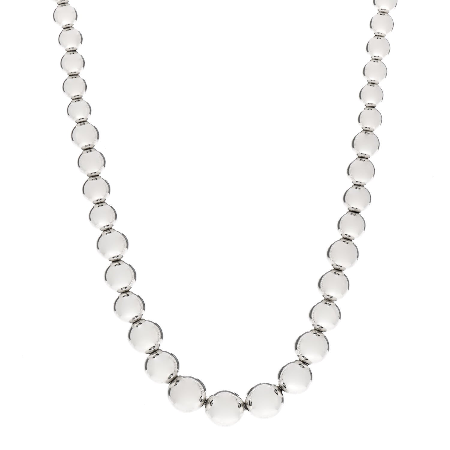 Tiffany Sterling Silver HardWear Graduated Ball Necklace 1 of 6