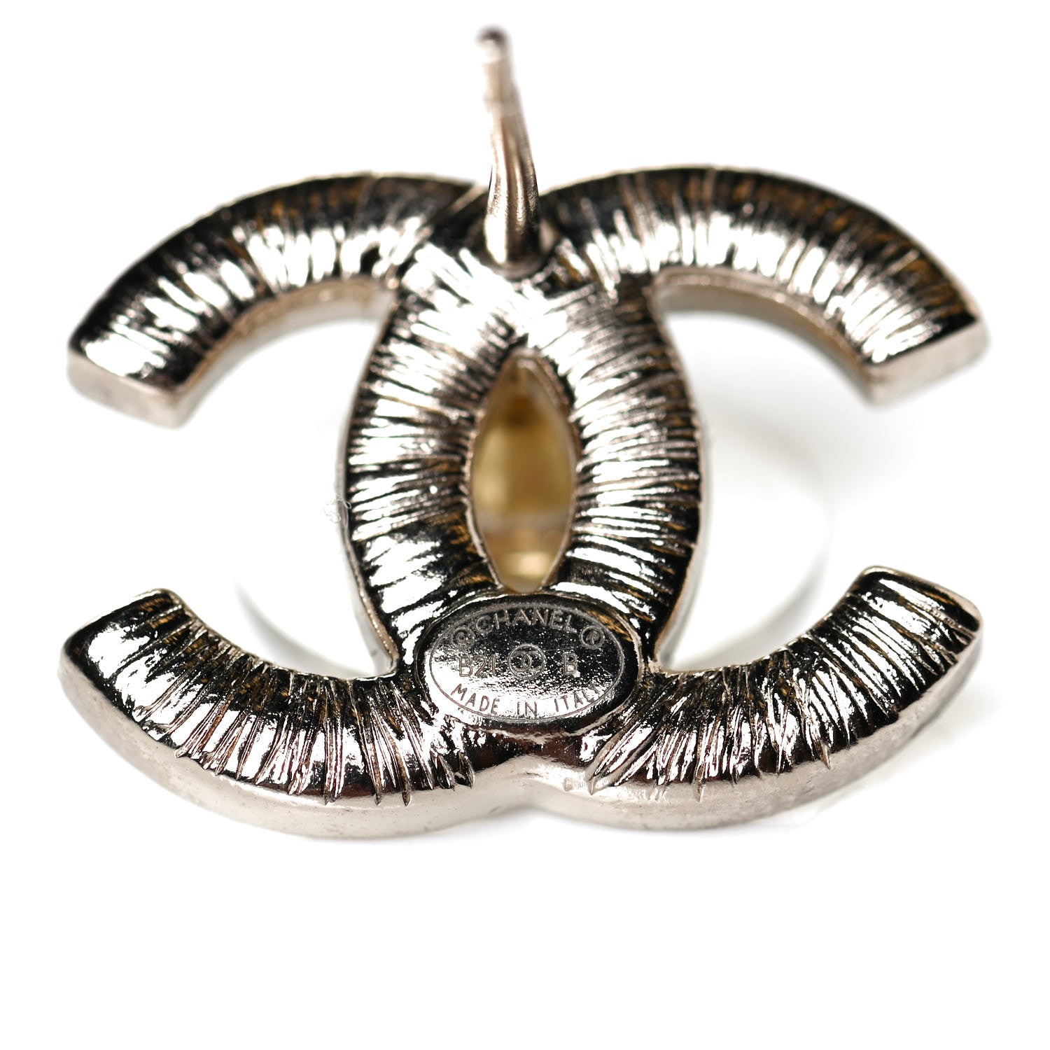Chanel Crystal CC Earrings Gold 4 of 4