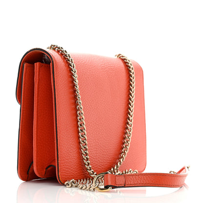 Gucci Dollar Calfskin Small Interlocking G Shoulder Bag Sun Orange 2 of 11