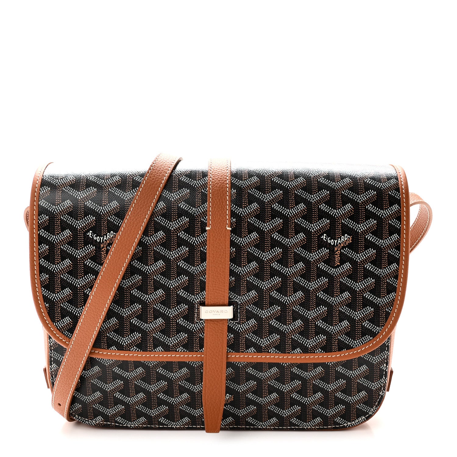 Goyard Goyardine Belvedere II MM Messenger Bag Black Gold 1 of 9