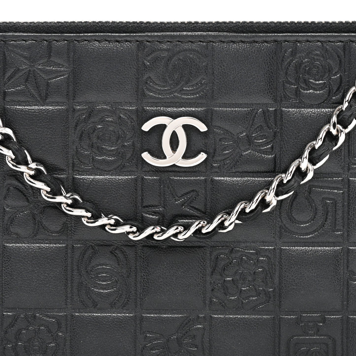 Lambskin Precious Symbols Pochette Black
