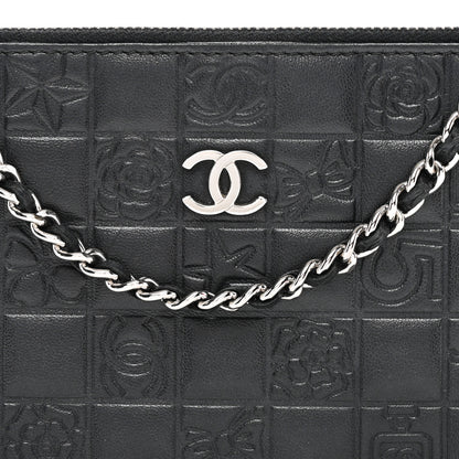 Chanel Lambskin Precious Symbols Pochette Black 8 of 10