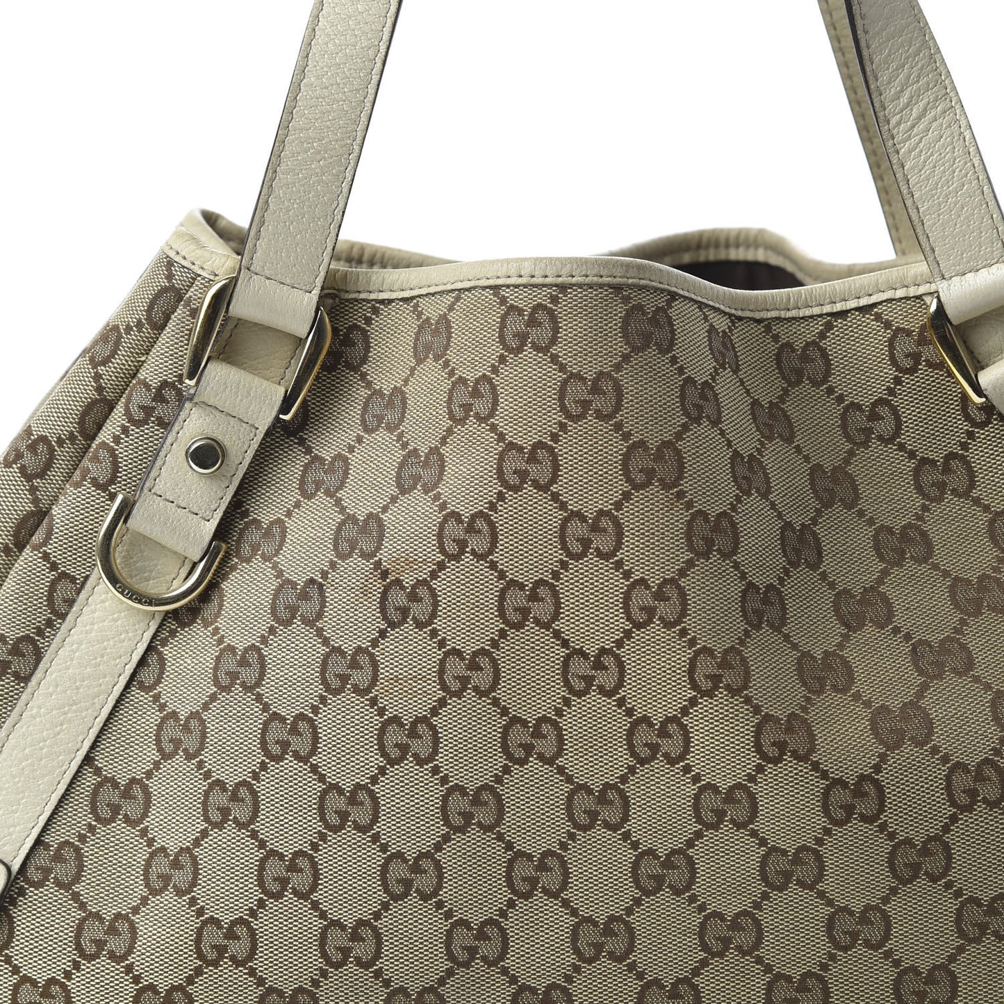 Monogram Medium Abbey Shoulder Bag Off White