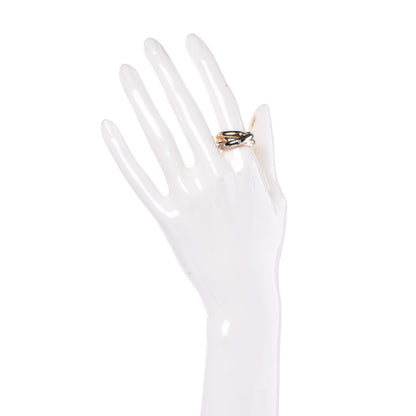 Cartier 18K Pink Yellow White Gold Diamond Trinity Ring 54 7 2 of 5