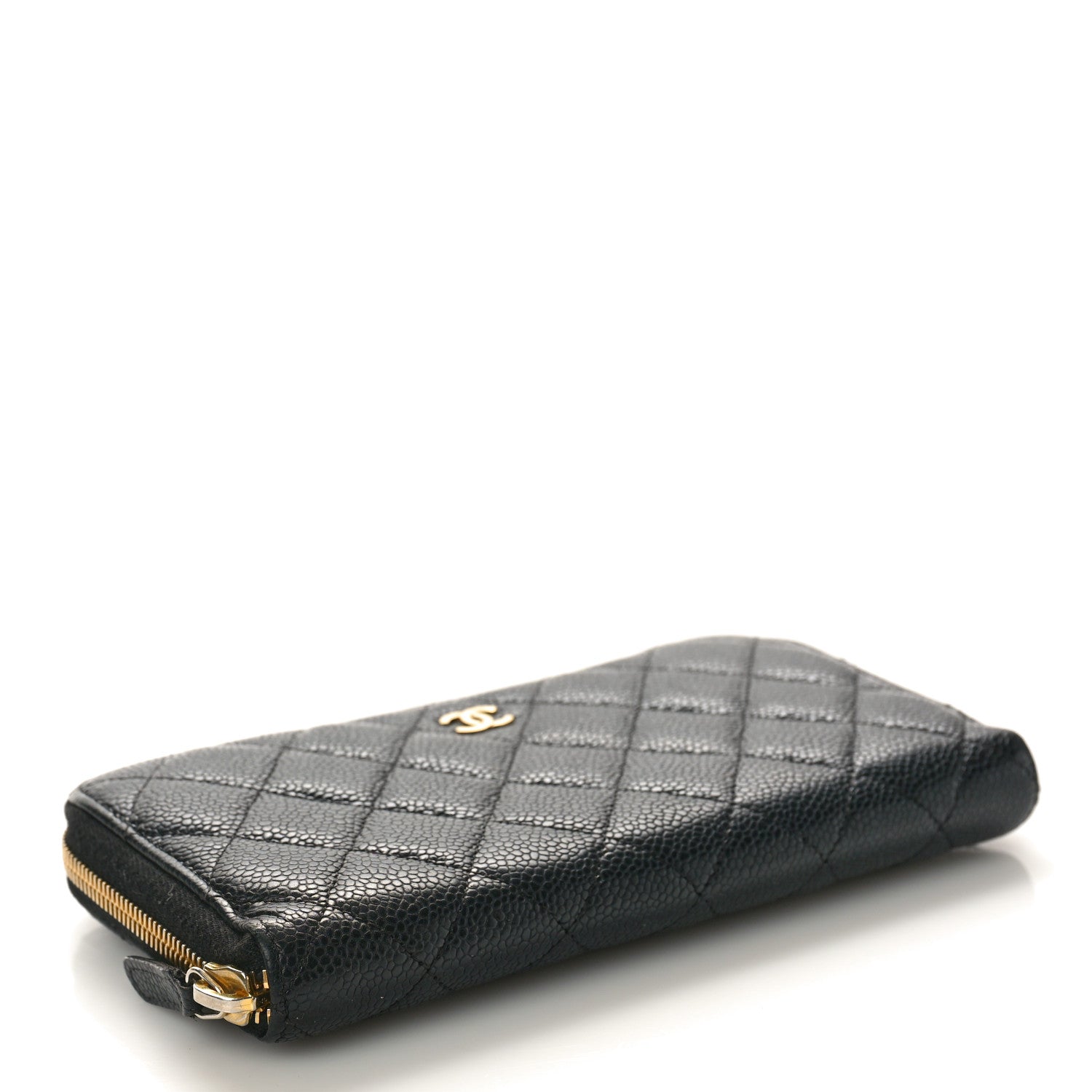 Chanel Caviar Quilted Large Gusset Zip Around Wallet Black 4 of 11