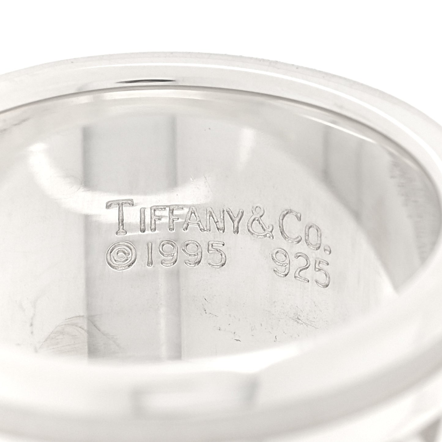 Sterling Silver 12mm Atlas Band Ring 54 6.75