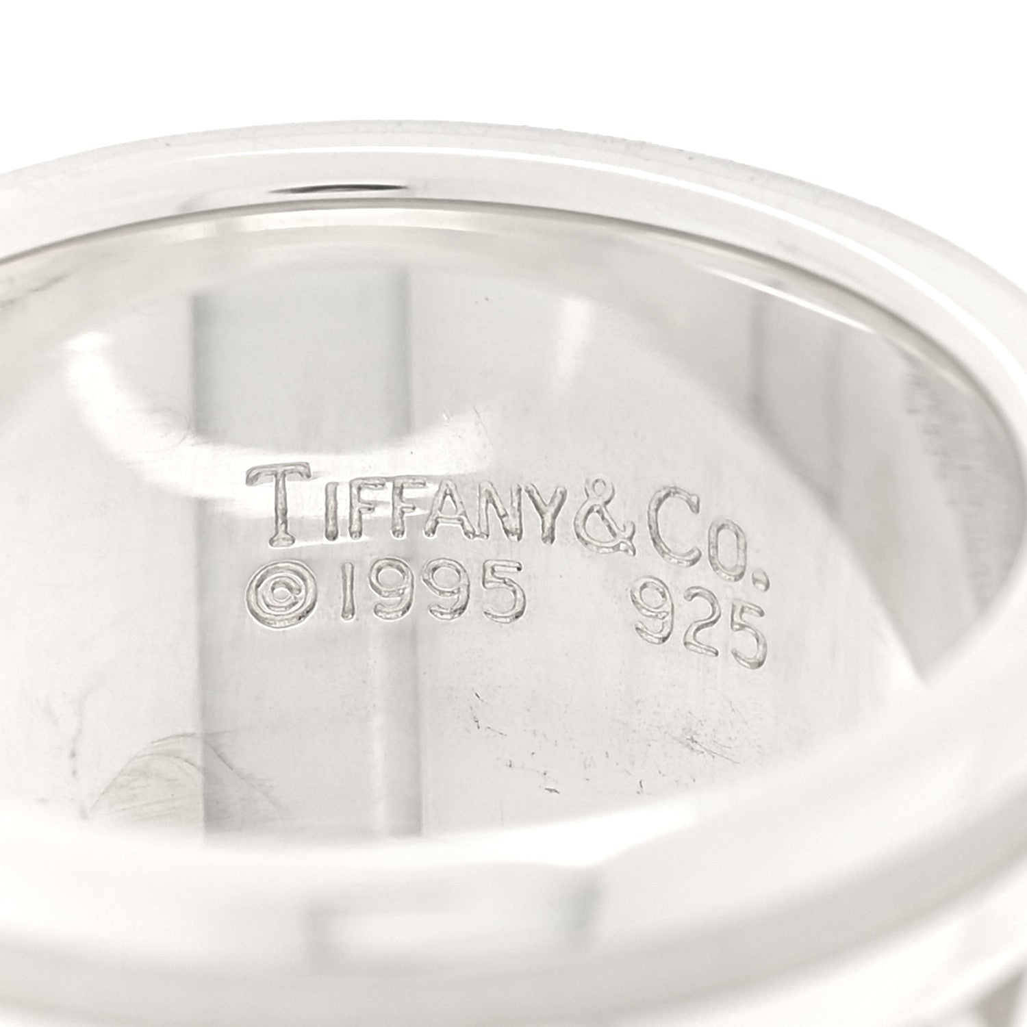 Tiffany Sterling Silver 12mm Atlas Band Ring 54 6.75 4 of 4