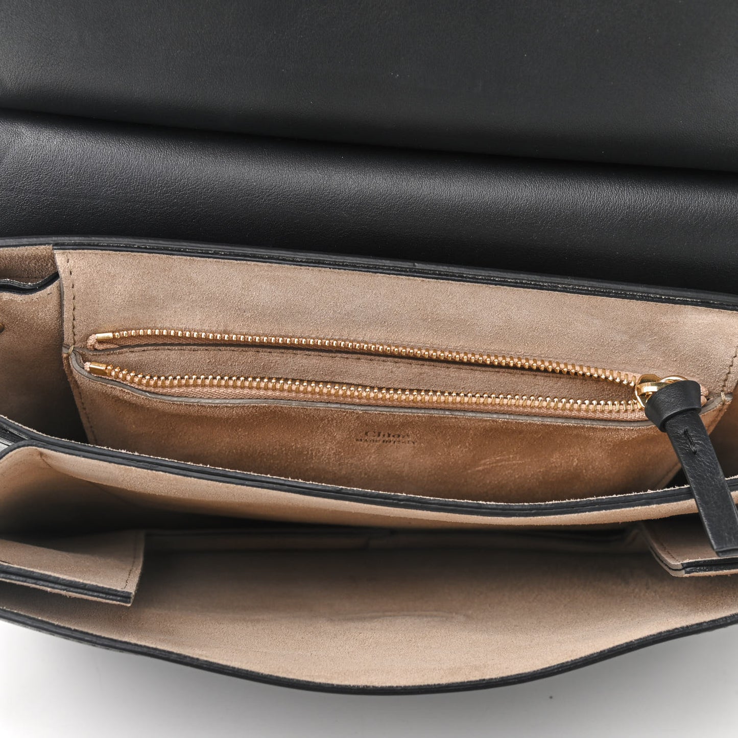Suede Calfskin Medium Faye Shoulder Bag Black