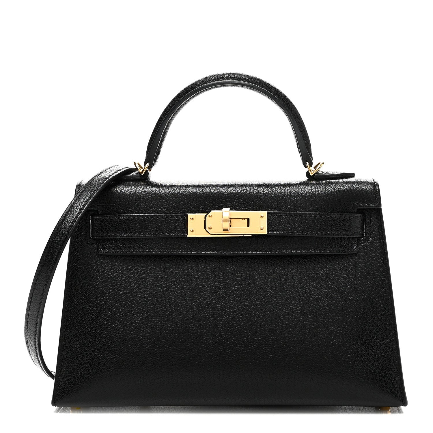 Hermes Chevre Chamkila Mini Kelly Sellier 20 Black 1 of 11