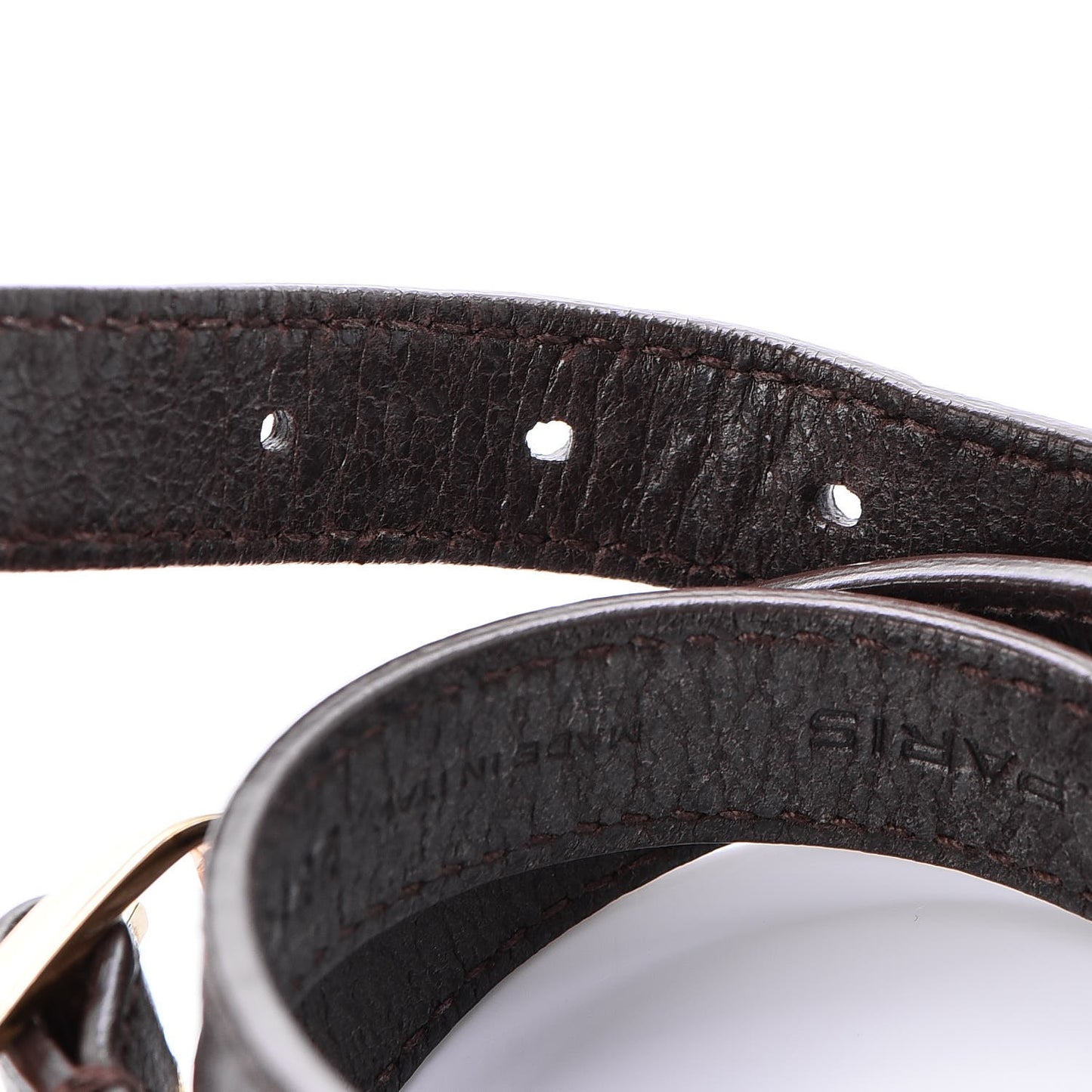 Agneau Giant Gold Triple Tour M Bracelet Cigare Fonce