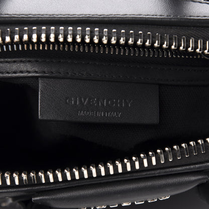 Givenchy Calfskin Suede Mini Studded Chevron Antigona Black 8 of 10