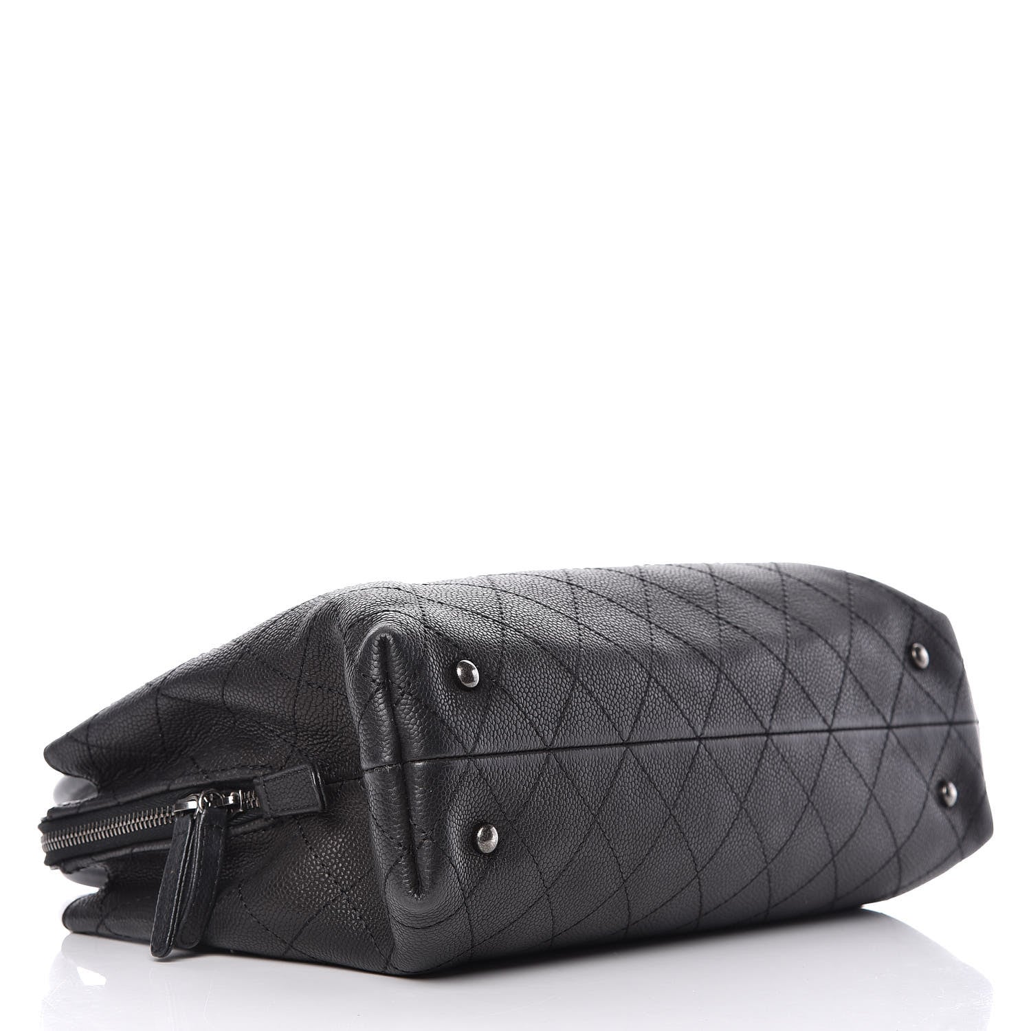 Chanel Grained Vegetal Calfskin Small Urban Shopping Tote Black 4 of 11