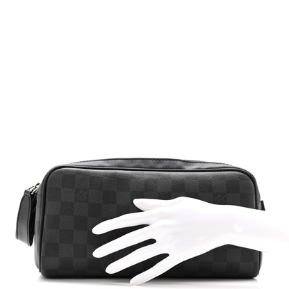 Louis Vuitton Damier Graphite Dopp Kit Toilet Pouch 2 of 8