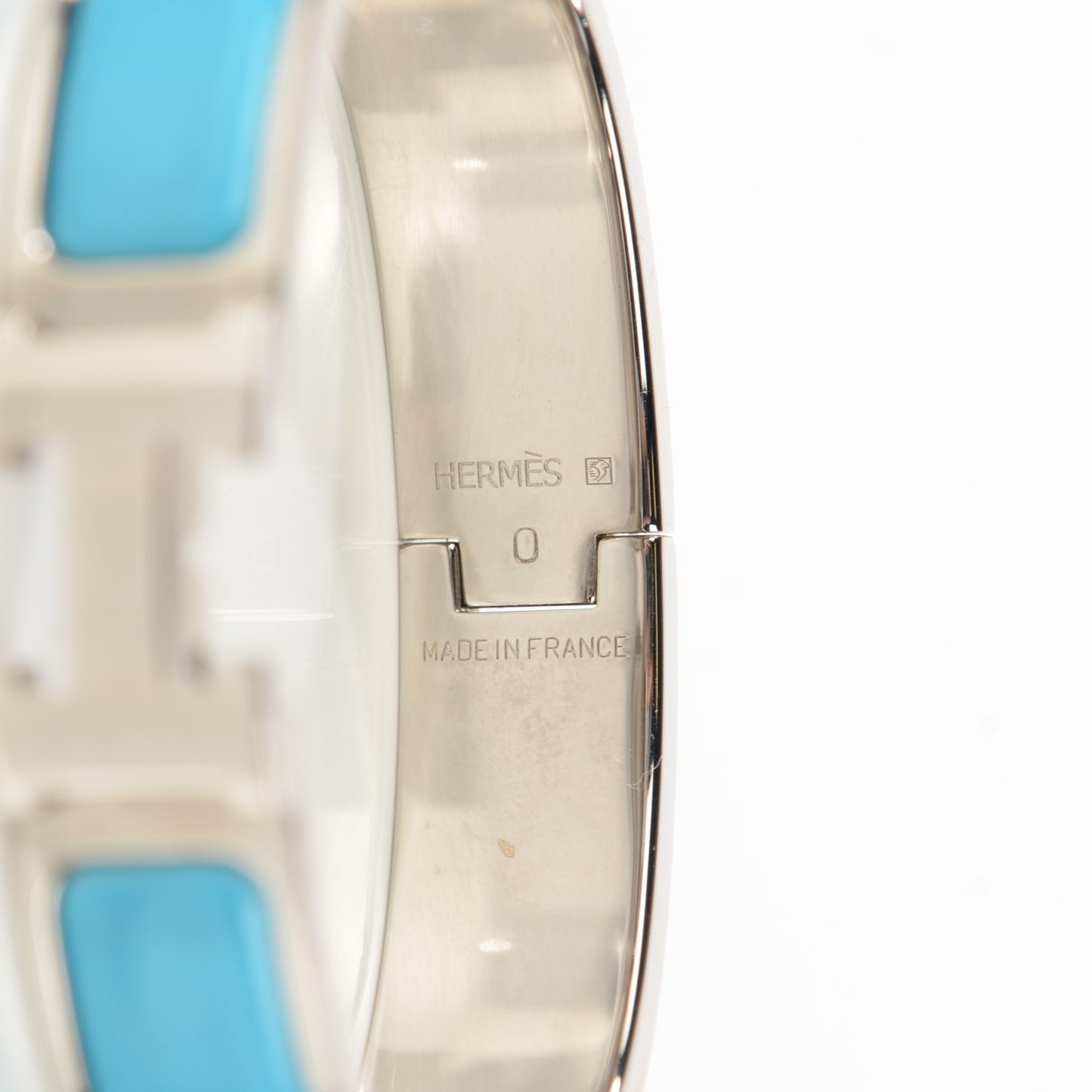 Enamel Narrow Clic Clac H Bracelet PM Bleu Azure