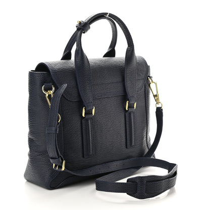 3.1 Phillip Lim Textured Calfskin Medium Pashli Satchel Ink 3 of 7