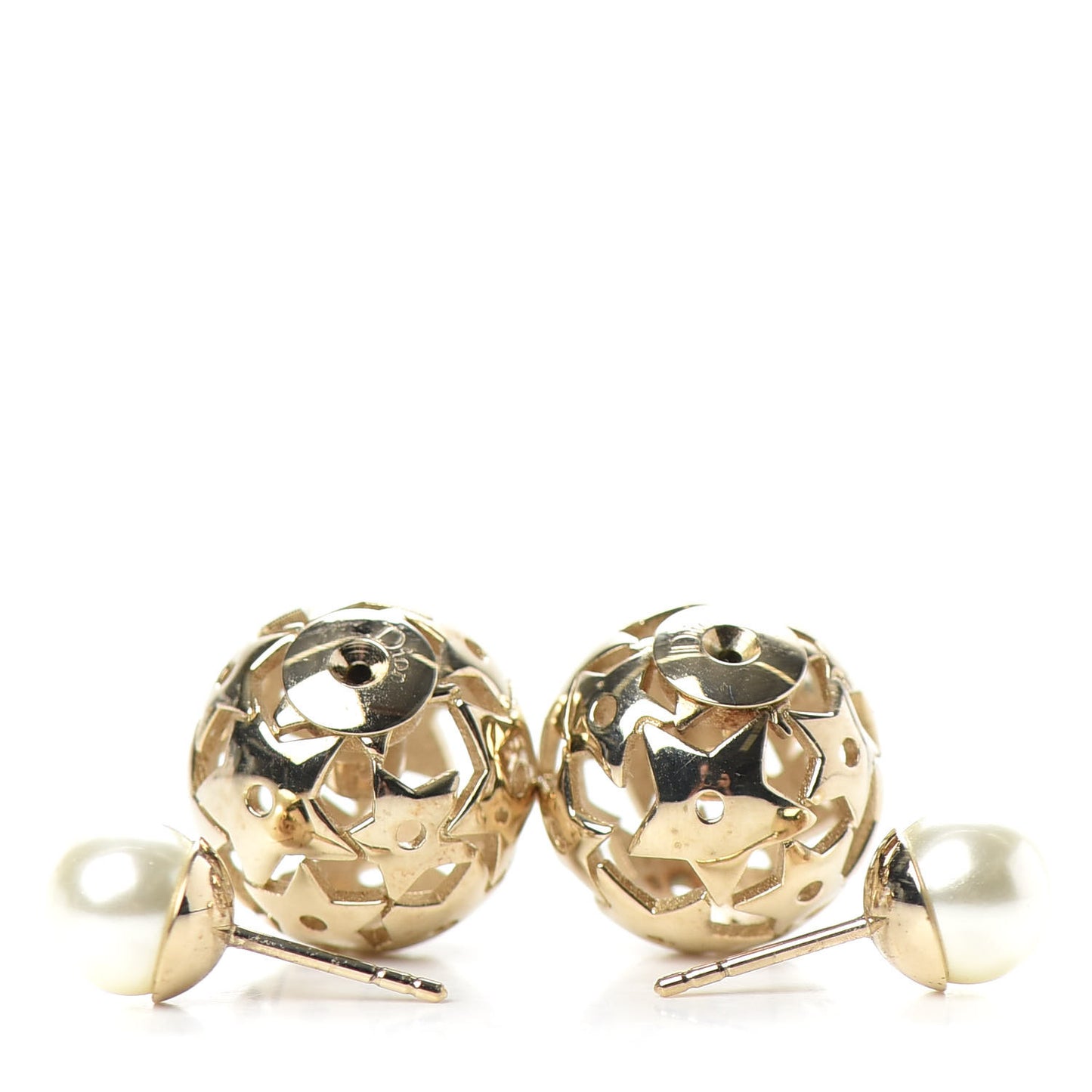 Pearl Star Mise En Dior Tribal Earrings Gold