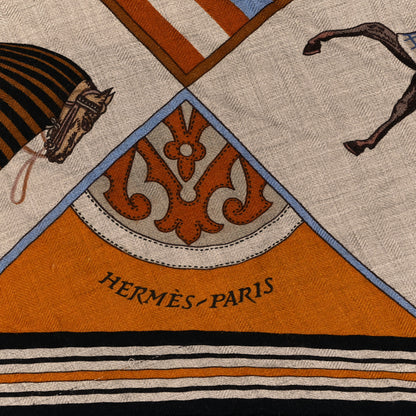 Hermes Cashmere Silk Losange Scarf 2 of 3