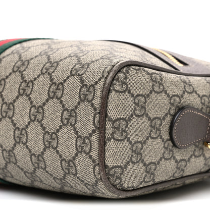 Gucci GG Supreme Monogram Web Small Ophidia Shoulder Bag Brown 9 of 9