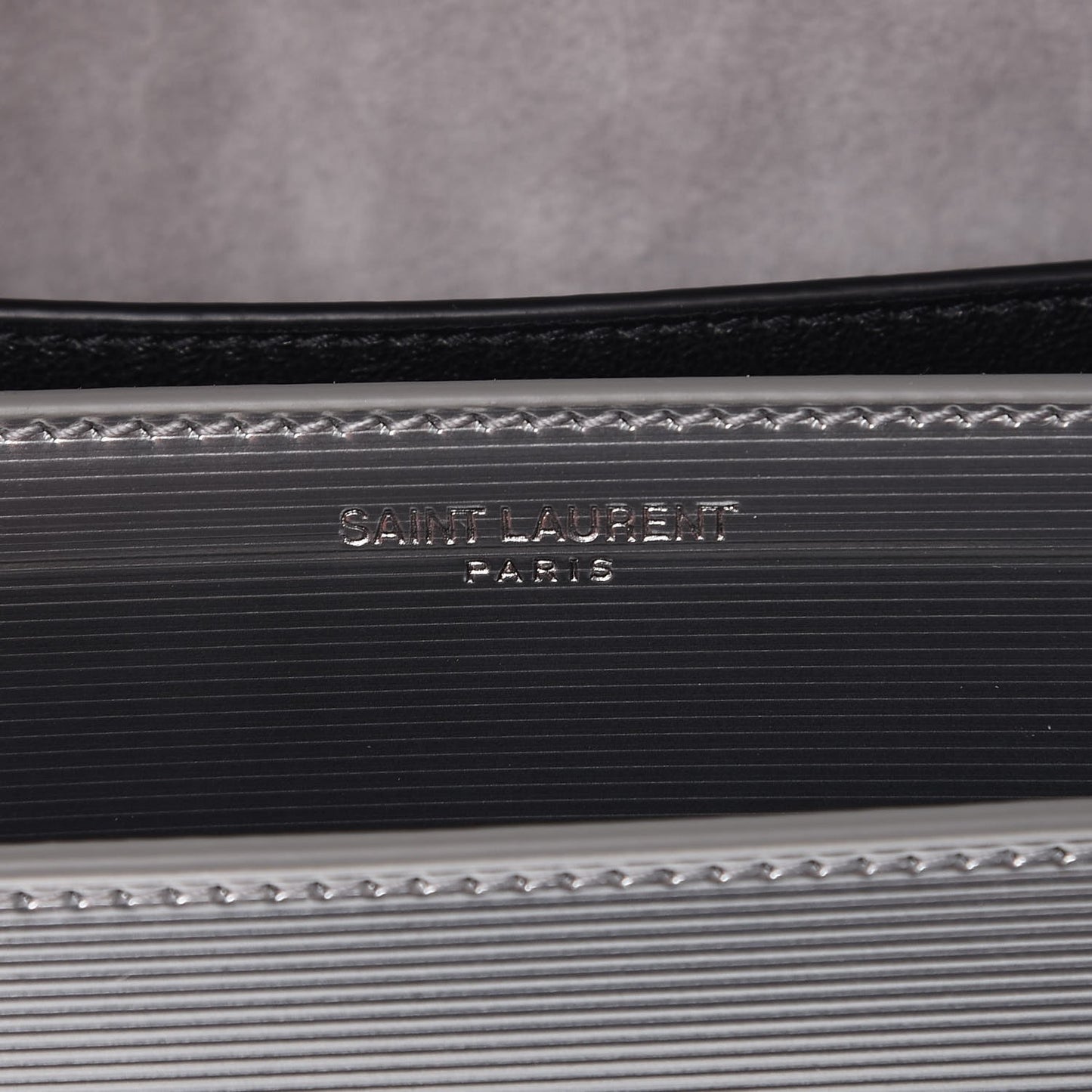 Specchio Calfskin Striped Medium Monogram Sunset Dark Silver
