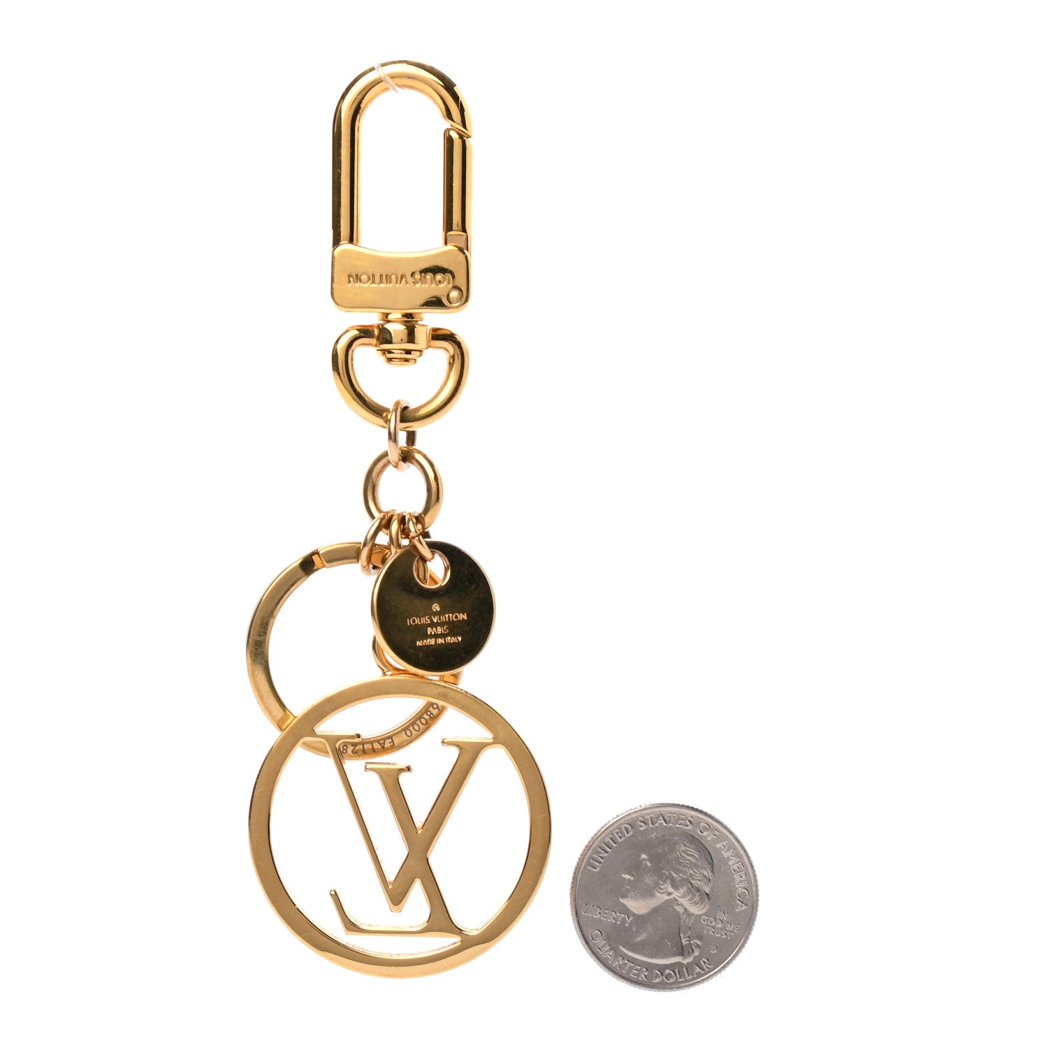 Louis Vuitton LV Circle Bag Charm Key Holder Gold 2 of 4