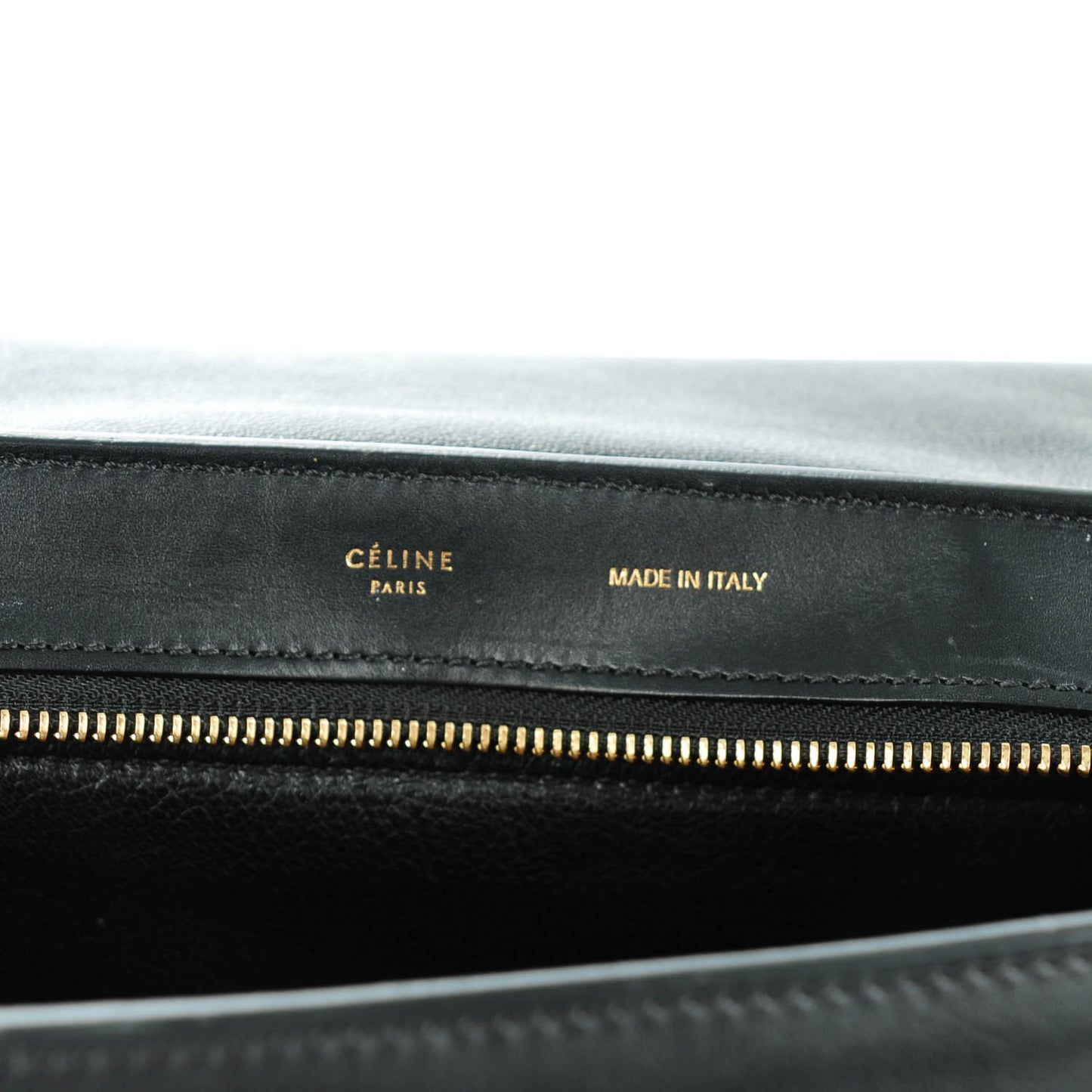 Crocodile Embossed Calfskin Medium Trapeze Black