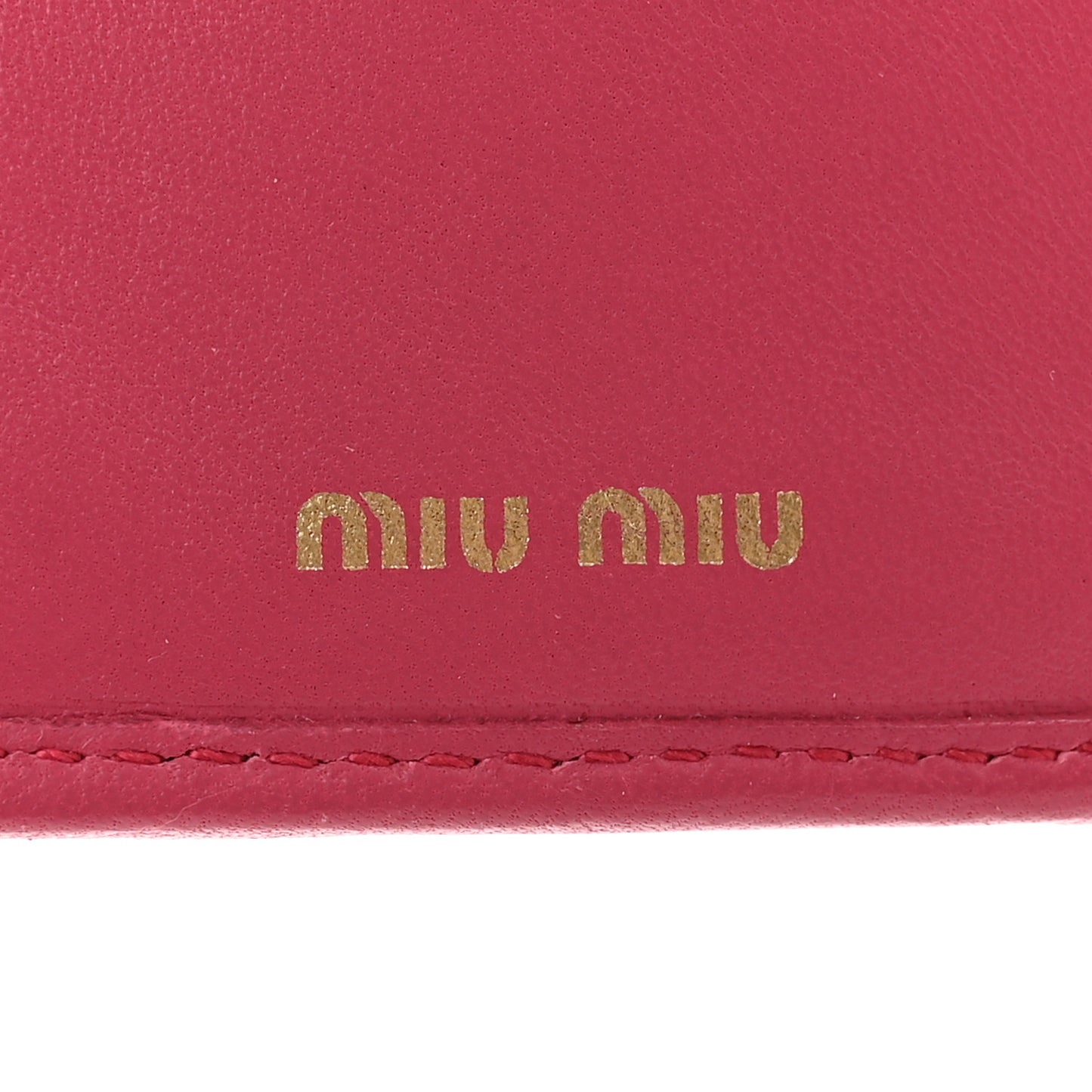 Nappa Matelasse Flap Tri-Fold Wallet Geranio