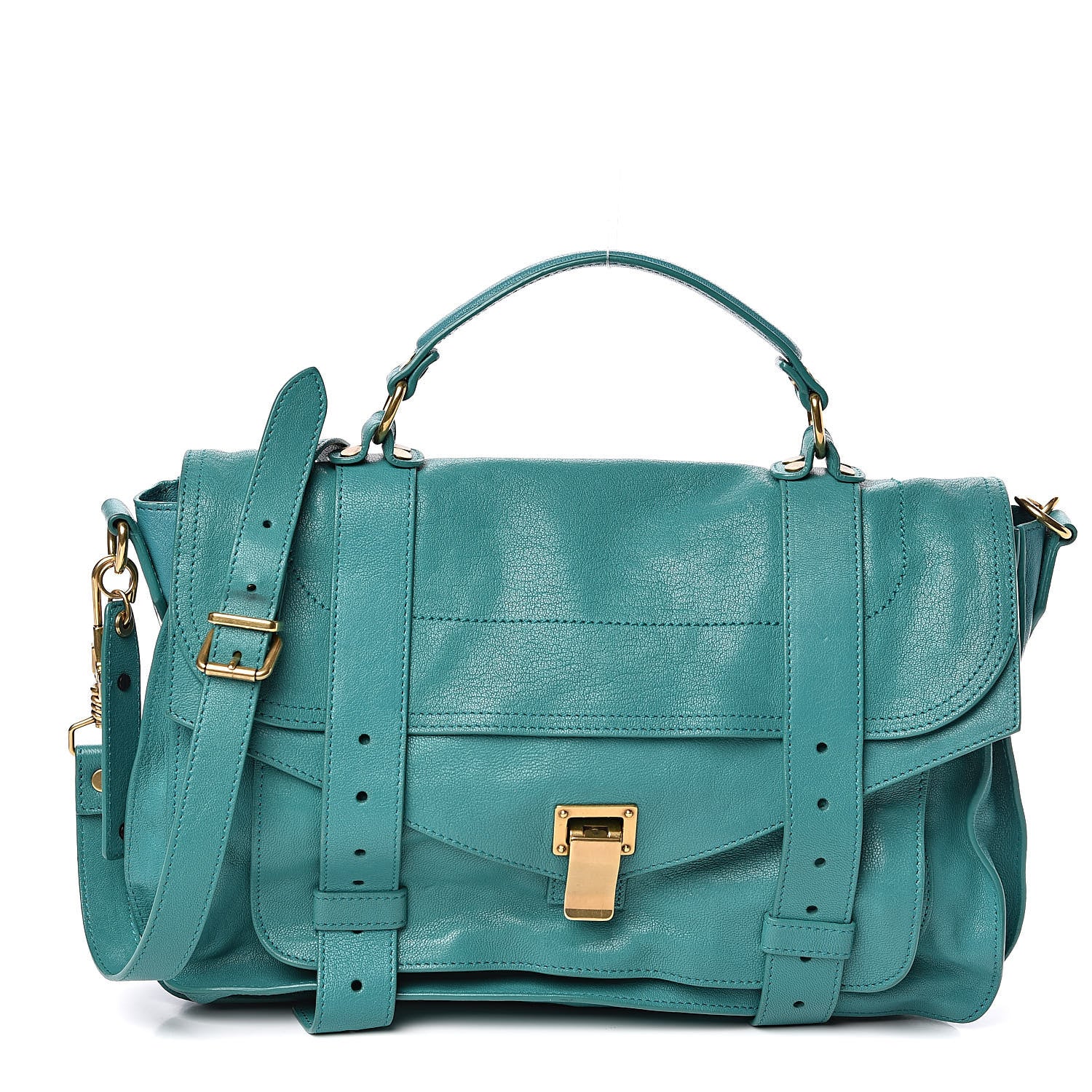 Proenza Schouler Lambskin Medium PS1 Satchel Emerald 1 of 9