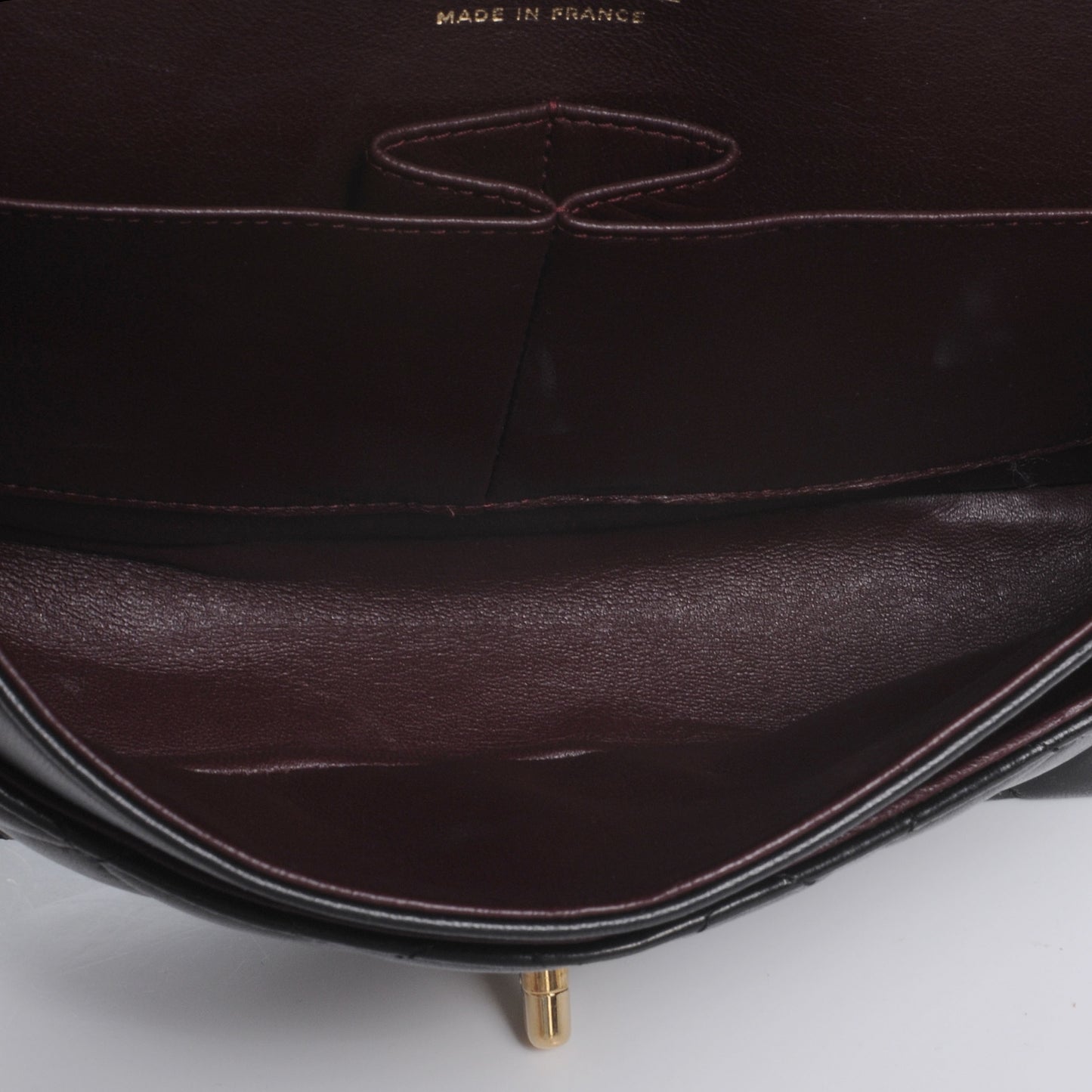 Lambskin Medium Double Flap Black