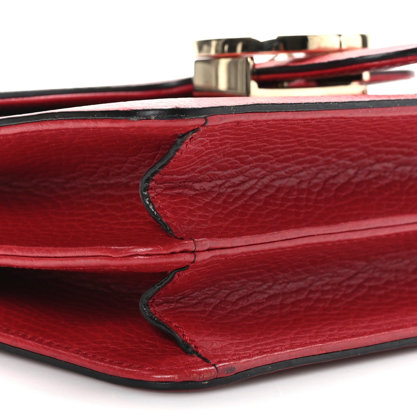 Dollar Calfskin Small Interlocking G Shoulder Bag Red
