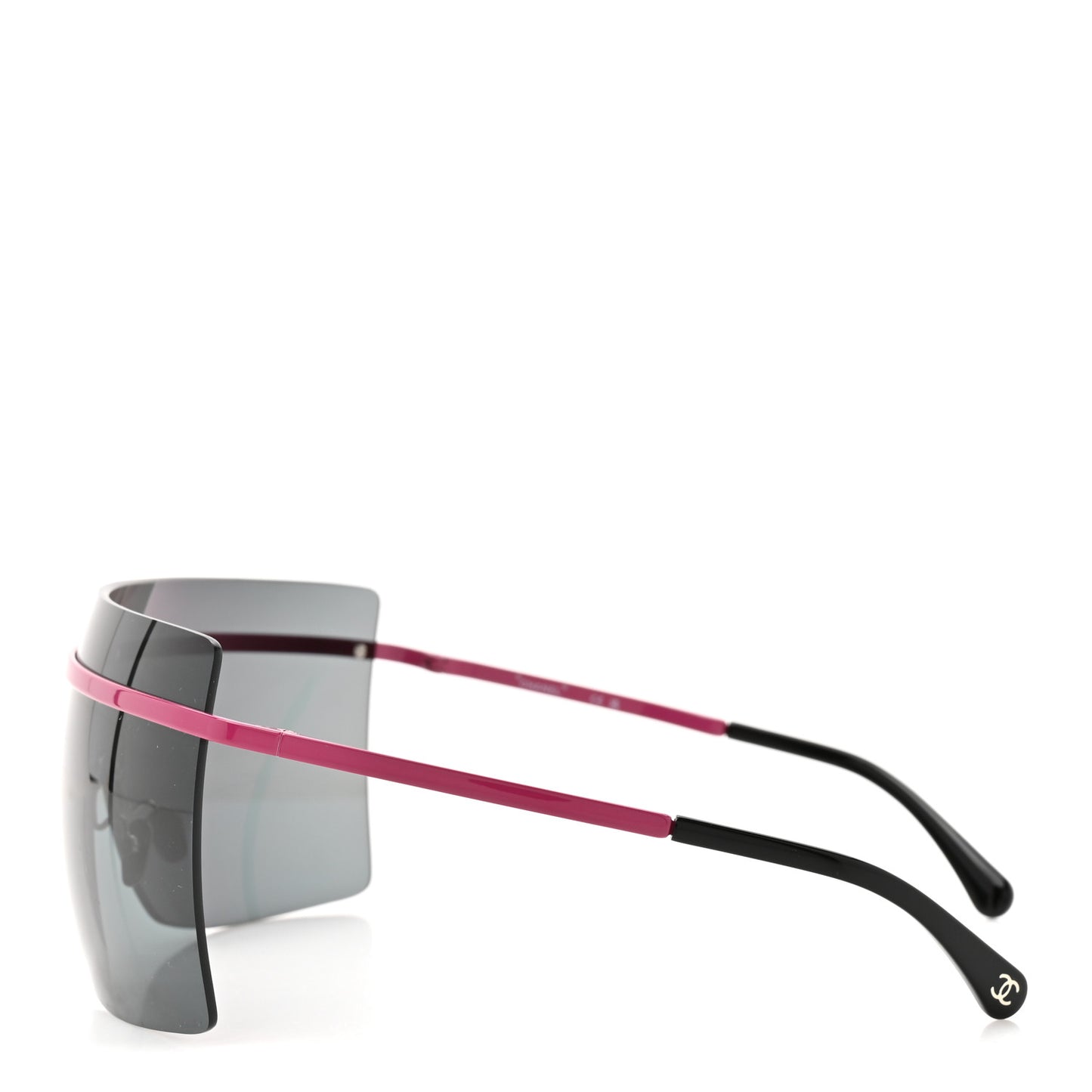 Metal Graphic Lines Shield Sunglasses 71586 Pink