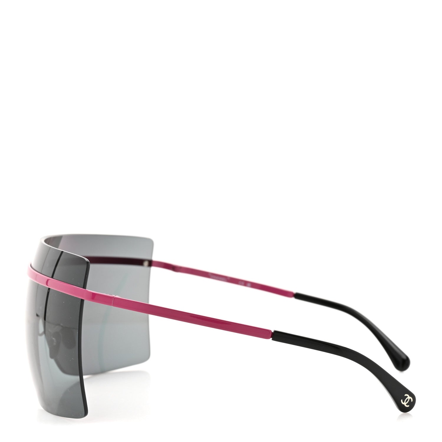 Chanel Metal Graphic Lines Shield Sunglasses 71586 Pink 3 of 8