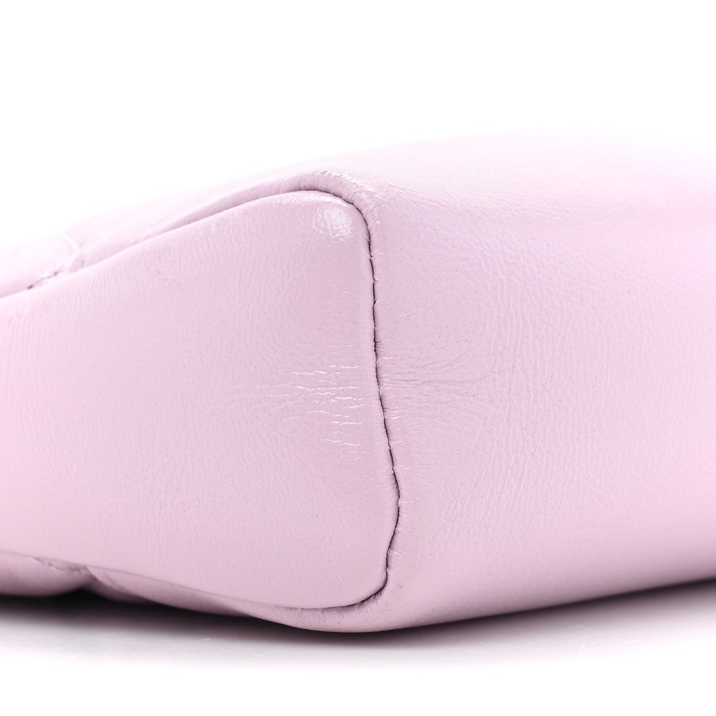 Shiny Lambskin Quilted Mini 31 Shopping Bag Light Purple