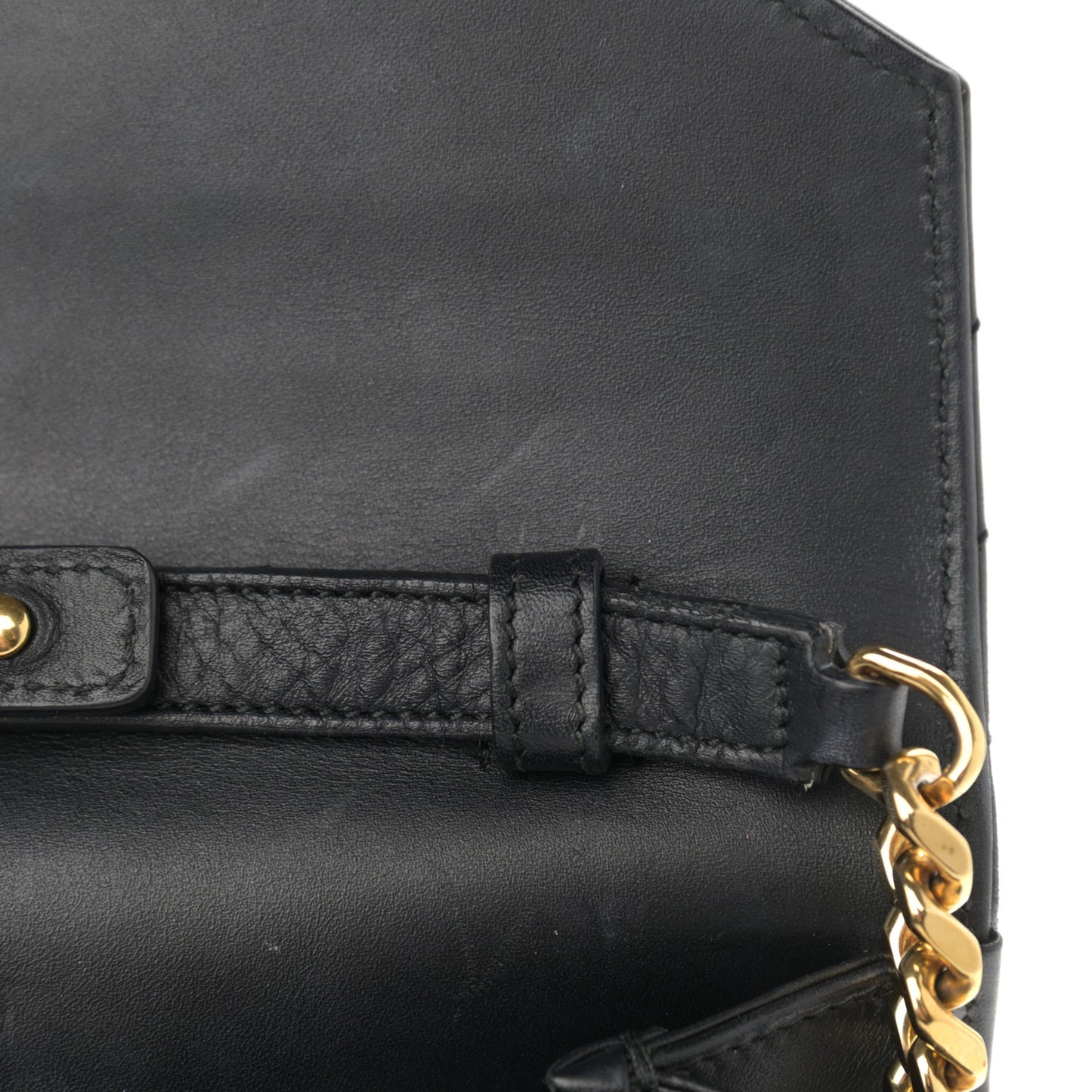 Calfskin Matelasse Chevron Medium Monogram Satchel Black