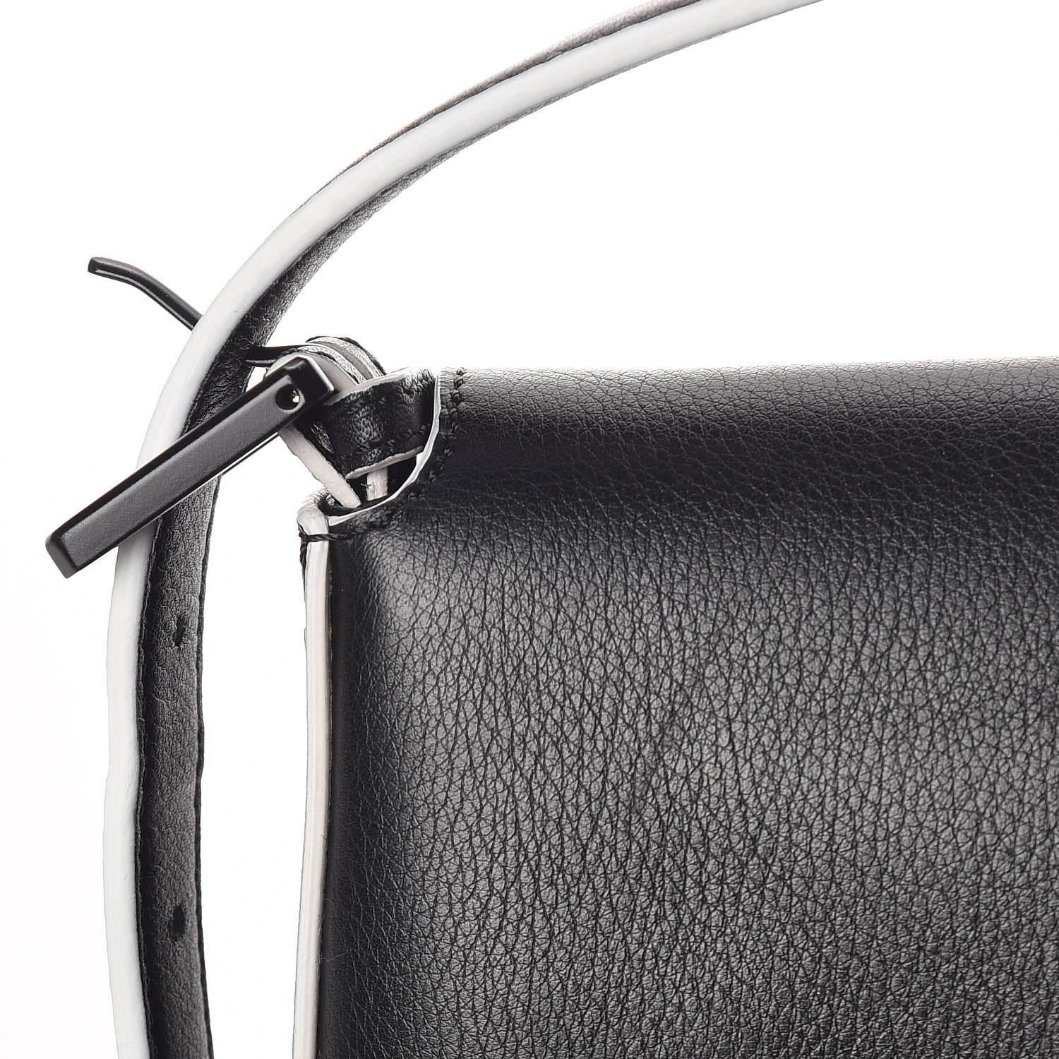 Fendi Vitello Dolce Elite Monster Eyes Bi-Color Baguette Black Yellow 11 of 13