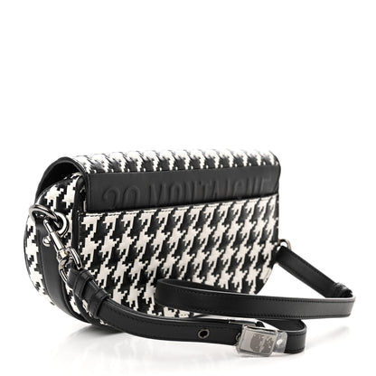 Christian Dior Box Calfskin Houndstooth Quilted East West Bobby Bag Black White 3 of 11