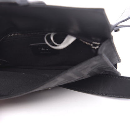 Fendi Recycled Fabric Jacquard Vitello Grace FF 1974 Baguette Belt Pouch Asfalto Black 5 of 10