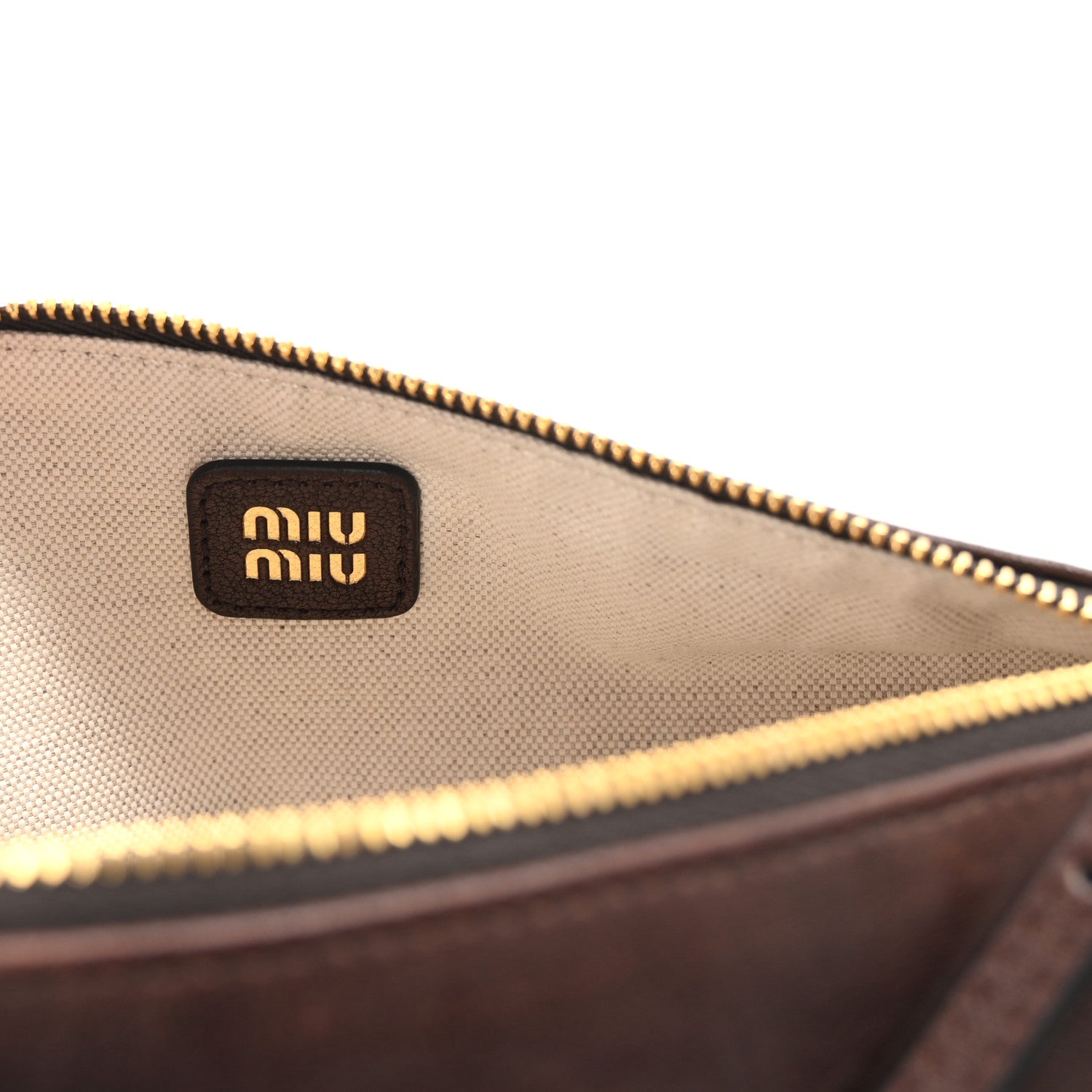 Miu Miu Nappa Aviator Mini Pouch Radica 6 of 10
