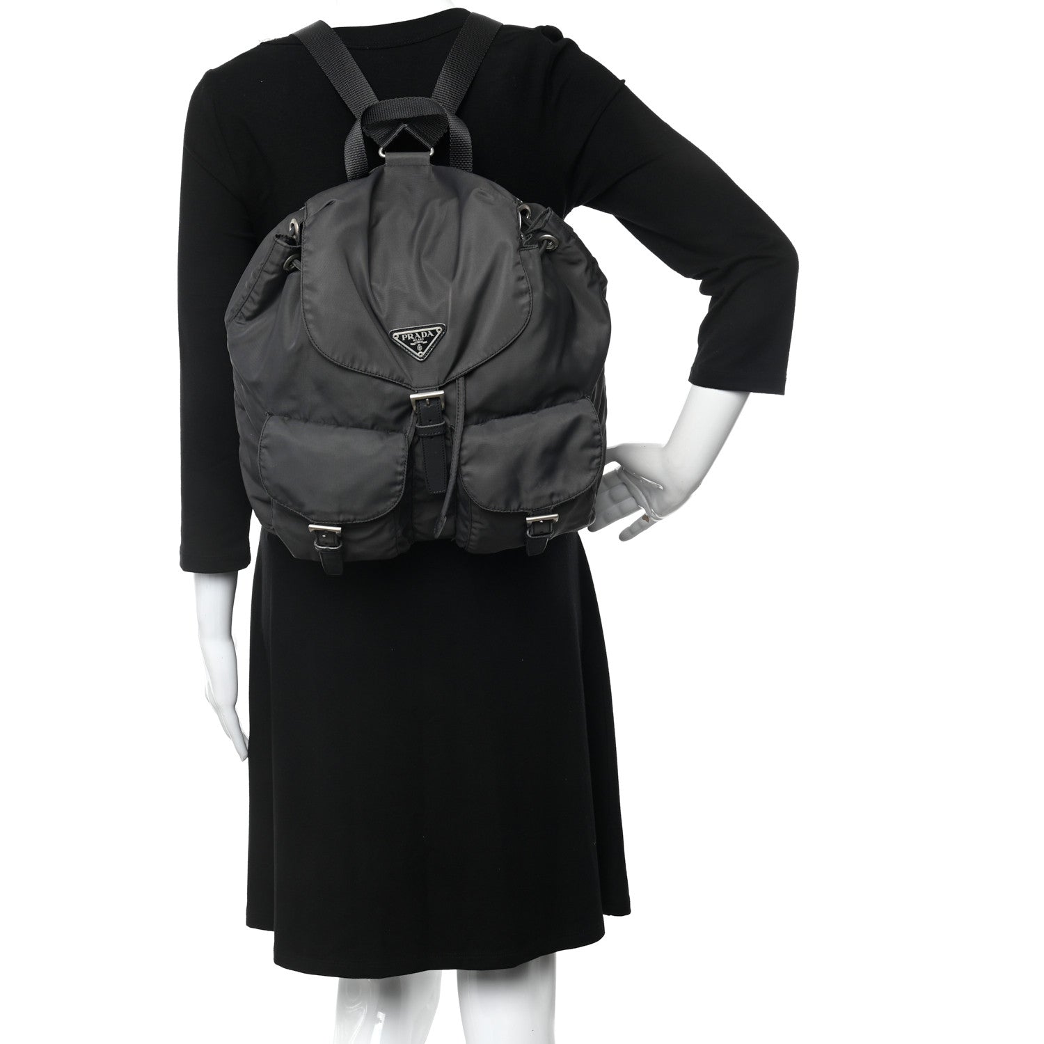 Prada Nylon Vela Large Backpack Ardesia 2 of 24