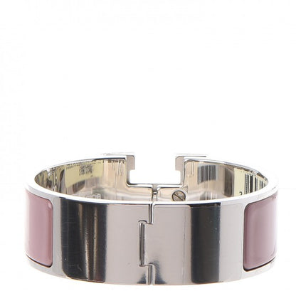 Hermes Enamel Wide Clic Clac H Bracelet PM Bois De Rose 4 of 5