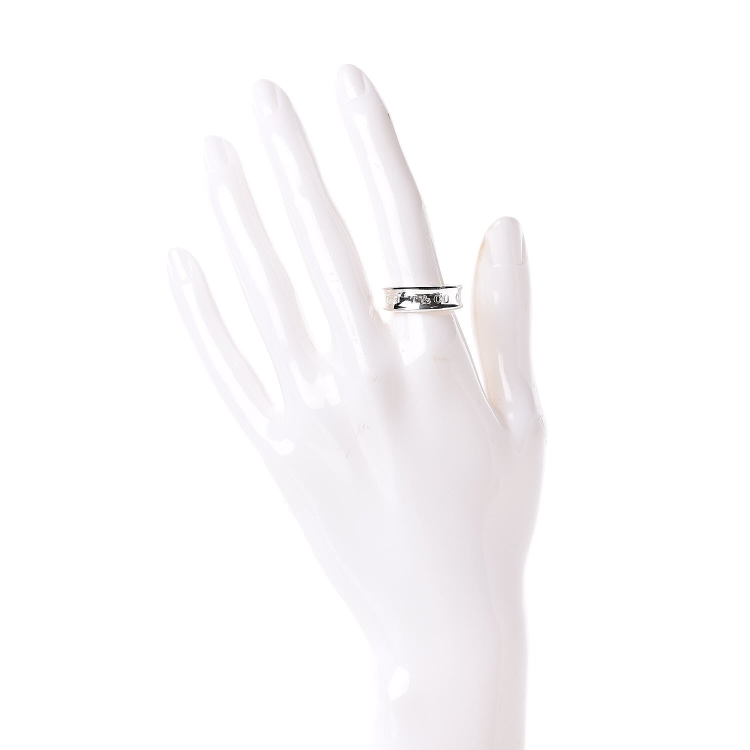 Tiffany Sterling Silver 1837 Band Ring 54 7 2 of 4