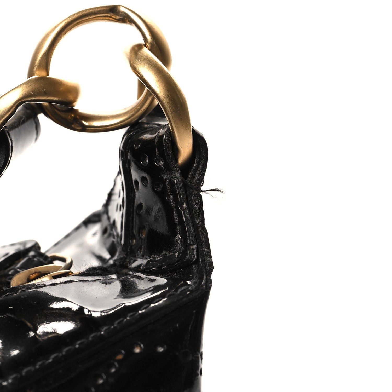 Chanel Patent Perforated Camelia Hobo Black 11 of 11