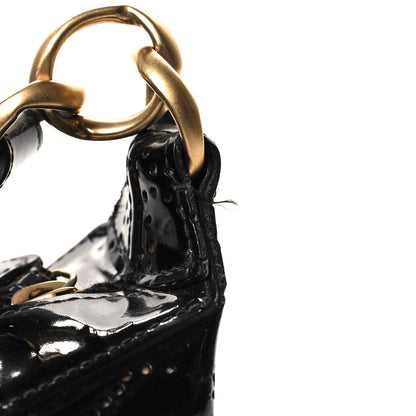 Chanel Patent Perforated Camelia Hobo Black 11 of 11
