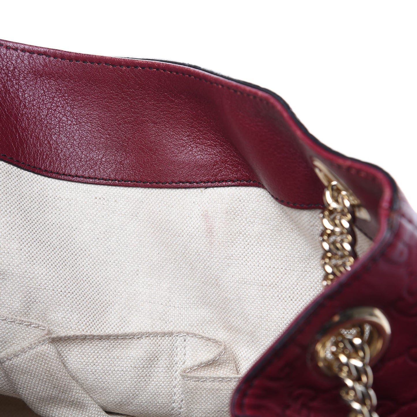 Soft Guccissima Medium Emily Shoulder Bag Classic Ruby