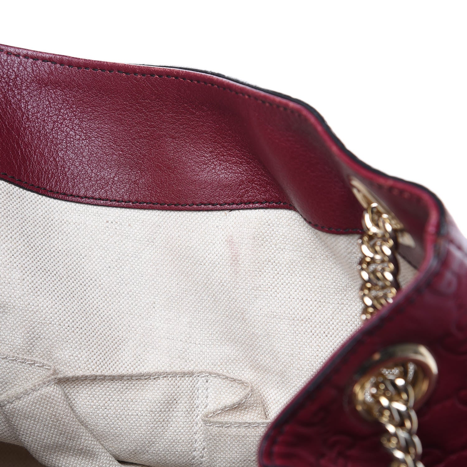 Gucci Soft Guccissima Medium Emily Shoulder Bag Classic Ruby 12 of 19