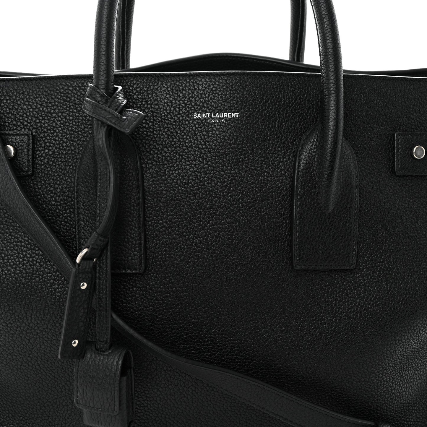 Grained Calfskin Medium Souple Sac De Jour Black