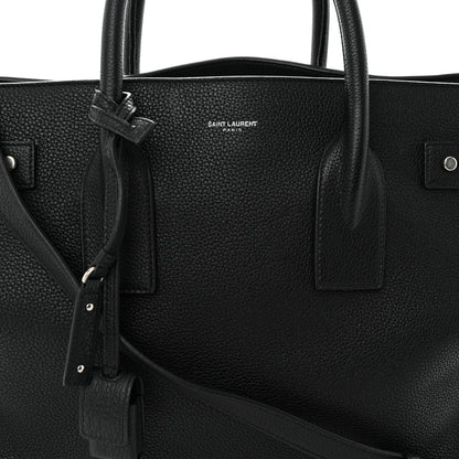 Saint Laurent Grained Calfskin Medium Souple Sac De Jour Black 8 of 10