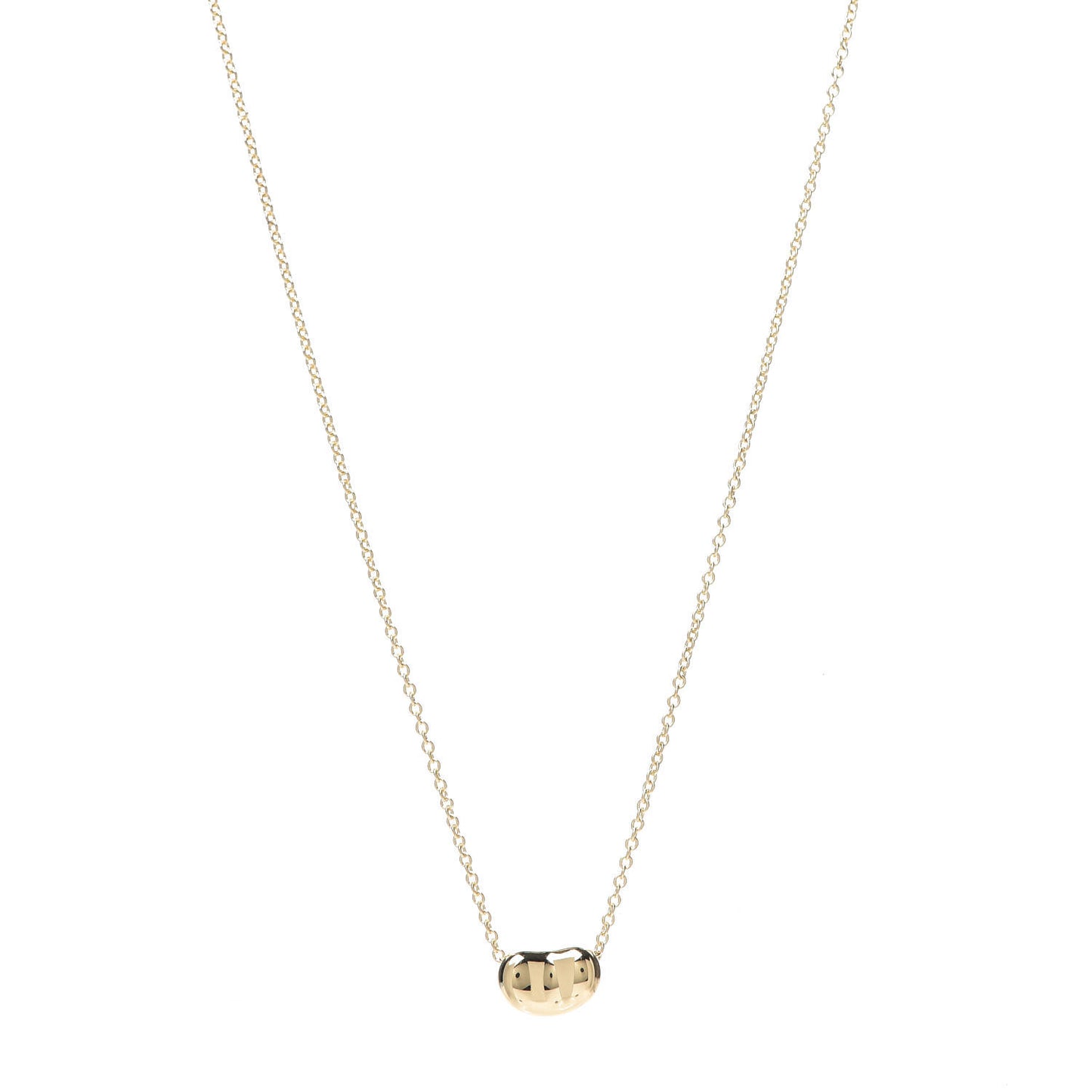 18K Yellow Gold 7mm Elsa Peretti Bean Pendant Necklace