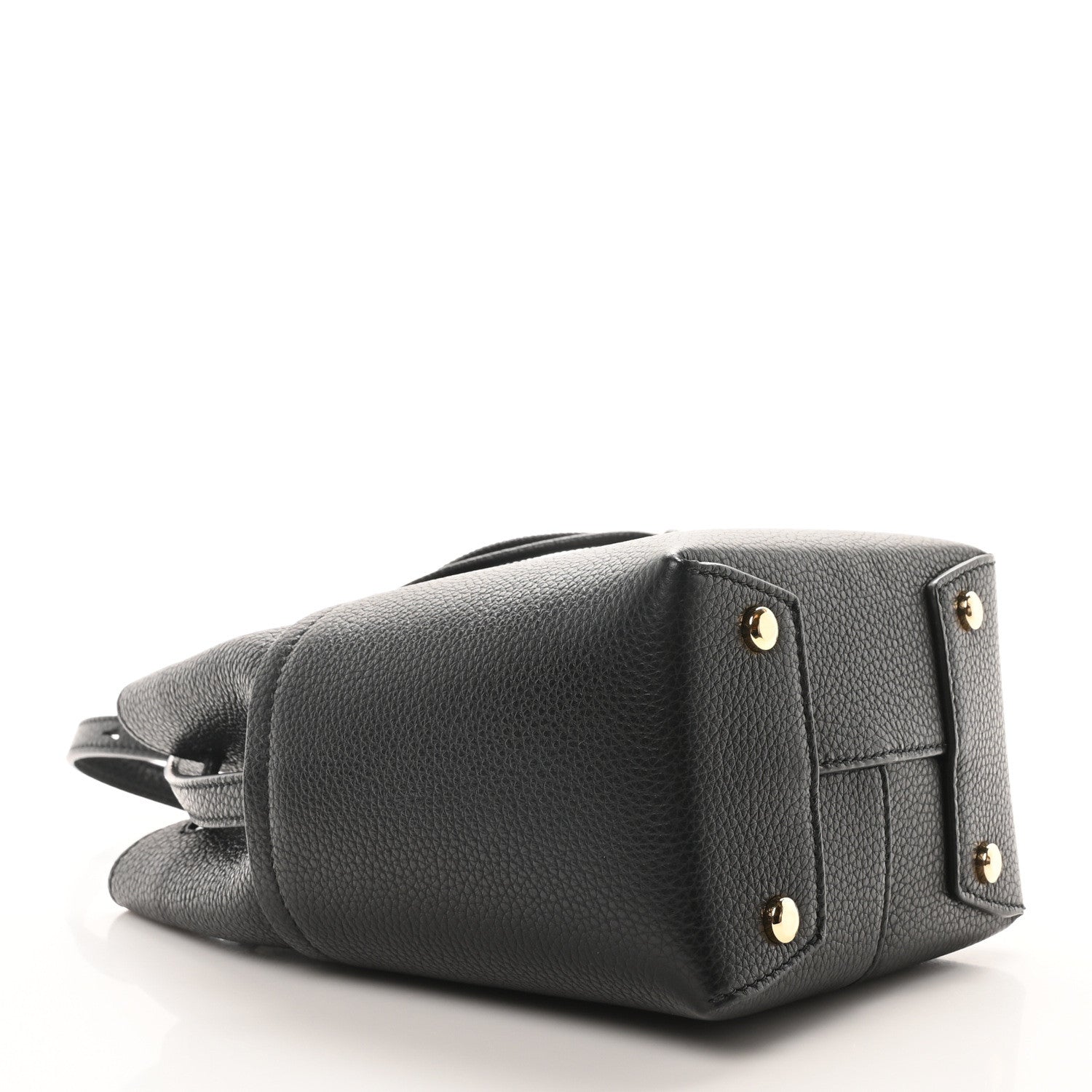 Salvatore Ferragamo Grained Calfskin Mini Gancino Bucket Bag Black 4 of 9